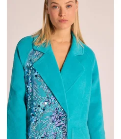 Alma en Pena Chaquetas|ABRIGO LARGO ABALORIOS