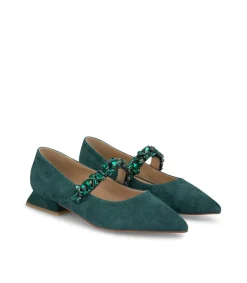 Alma en Pena Zapatos Planos|BAILARINA PLANA TIRA PEDRERÍA