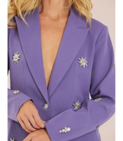 Alma en Pena Chaquetas|BLAZER CON ABALORIOS PEDRERÍA