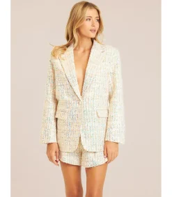 Alma en Pena Chaquetas|BLAZER CUADROS LENTEJUELAS