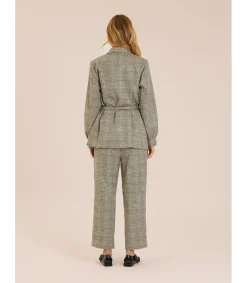 Alma en Pena Chaquetas|BLAZER DETALLES BRILLANTES CUADROS