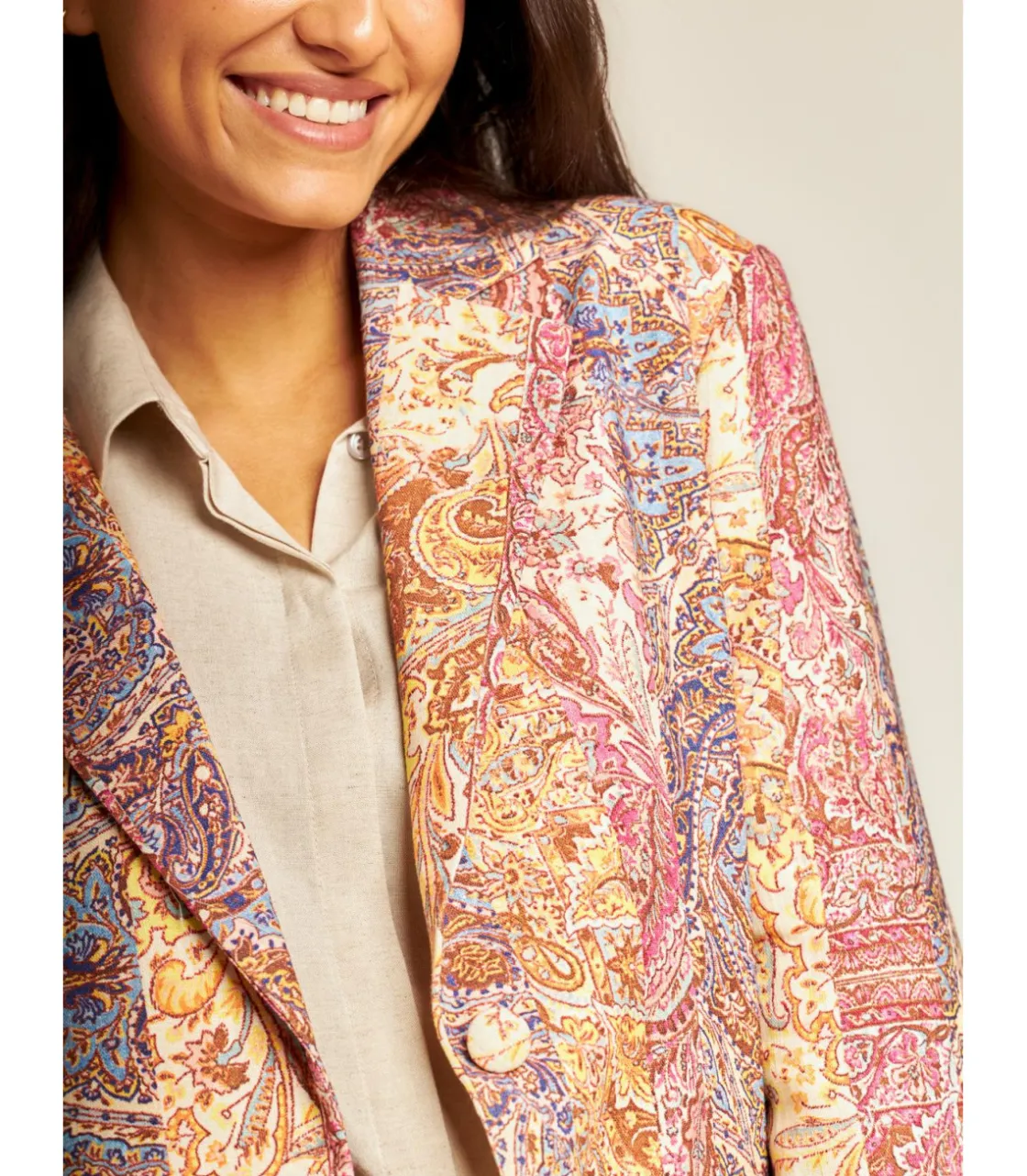 Alma en Pena Chaquetas|BLAZER ESTAMPADA