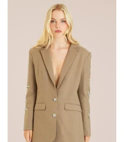 Alma en Pena Chaquetas|BLAZER MANGAS BORDADAS