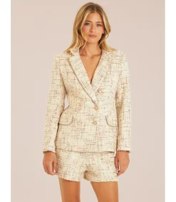 Alma en Pena Chaquetas|BLAZER TEXTURA BOTONES JOYA