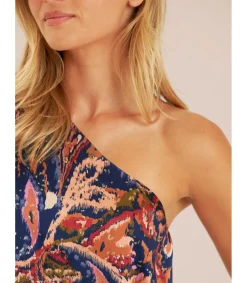 Alma en Pena Camisas|BLUSA ESTAMPADA ASIMÉTRICA