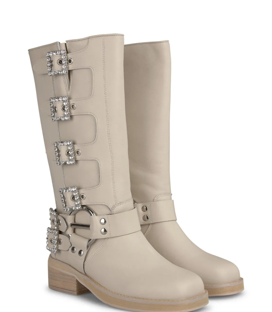 Alma en Pena Botas Planas|BOTA BIKER CON PEDRERÍA