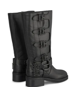 Alma en Pena Botas Planas|BOTA BIKER CON PEDRERÍA