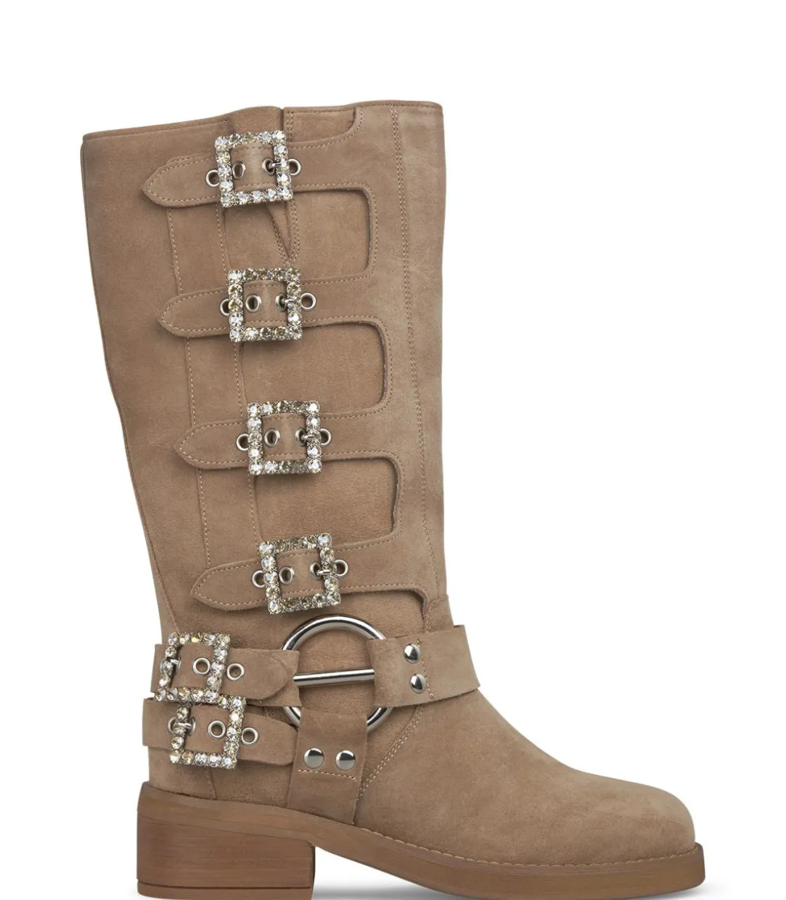 Alma en Pena Botas Planas|BOTA BIKER CON PEDRERÍA