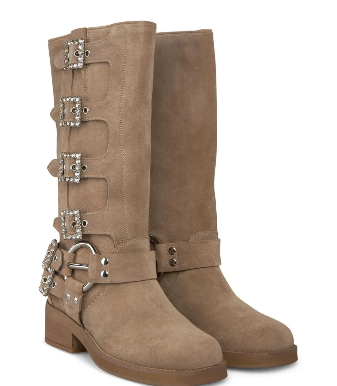 Alma en Pena Botas Planas|BOTA BIKER CON PEDRERÍA