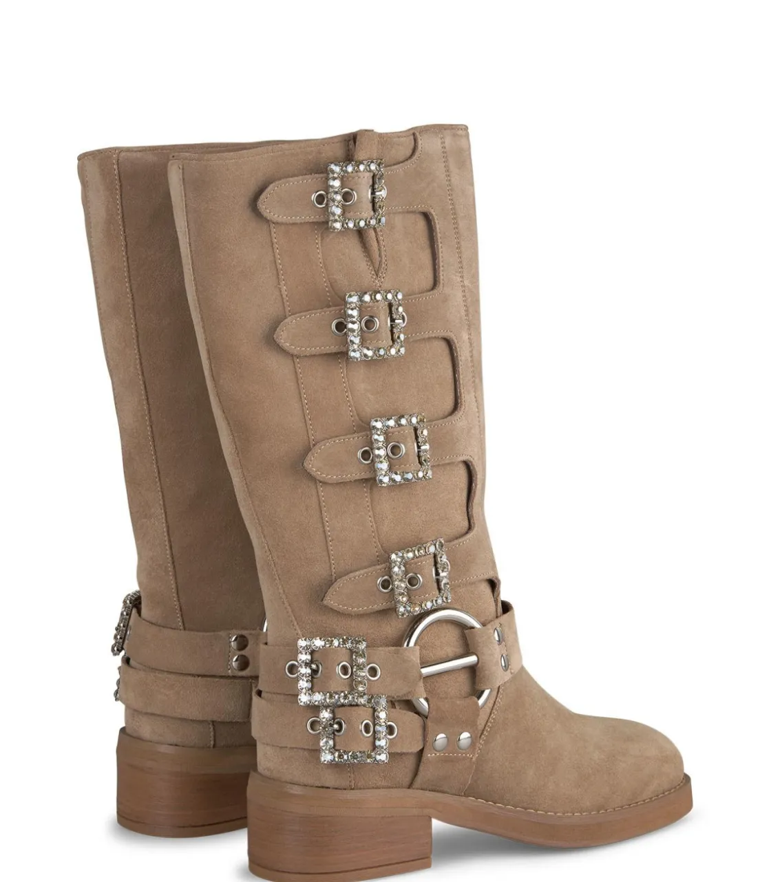 Alma en Pena Botas Planas|BOTA BIKER CON PEDRERÍA