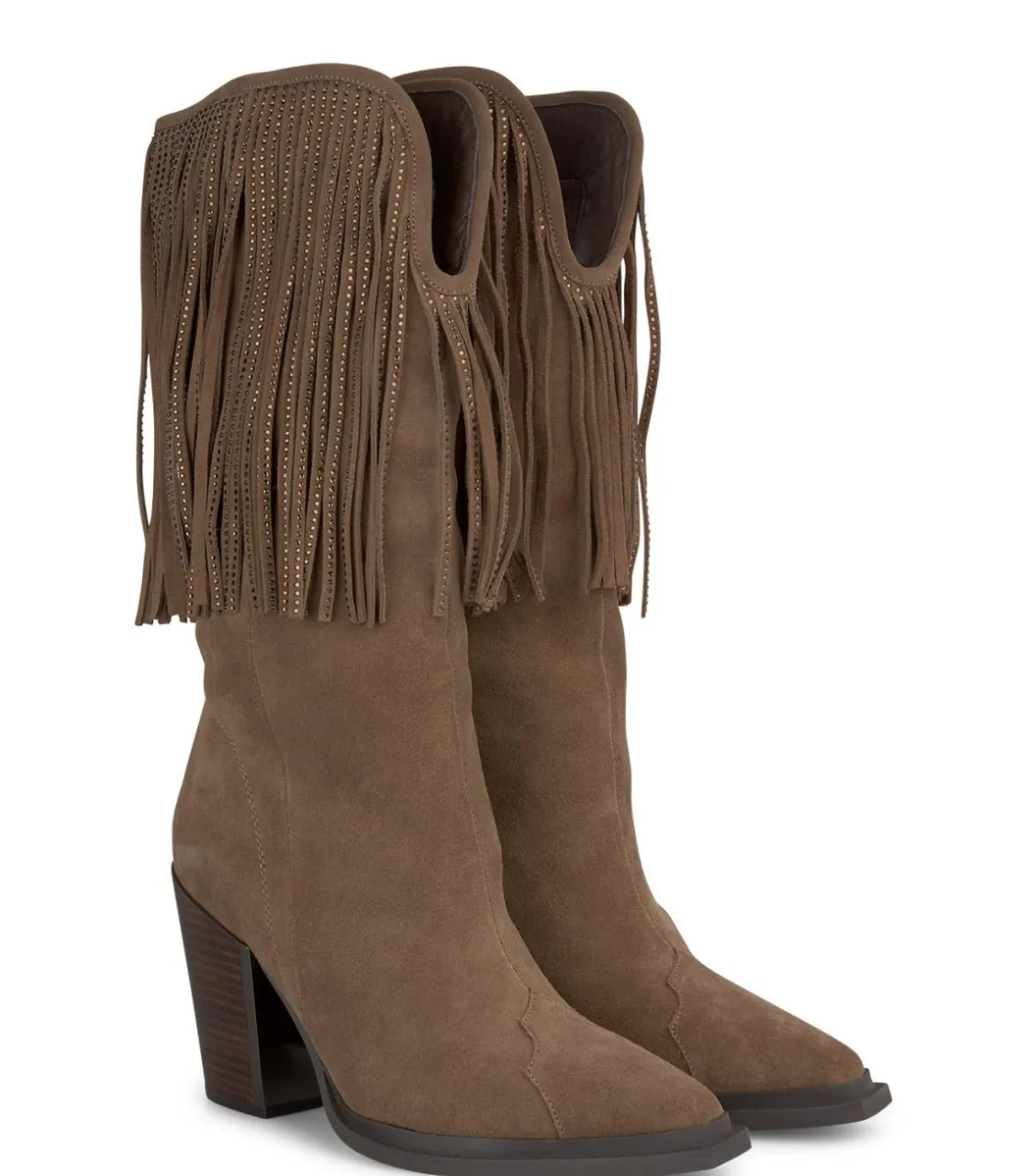 Alma en Pena Botas De Tacón|BOTA CON FLECOS COLGANTES
