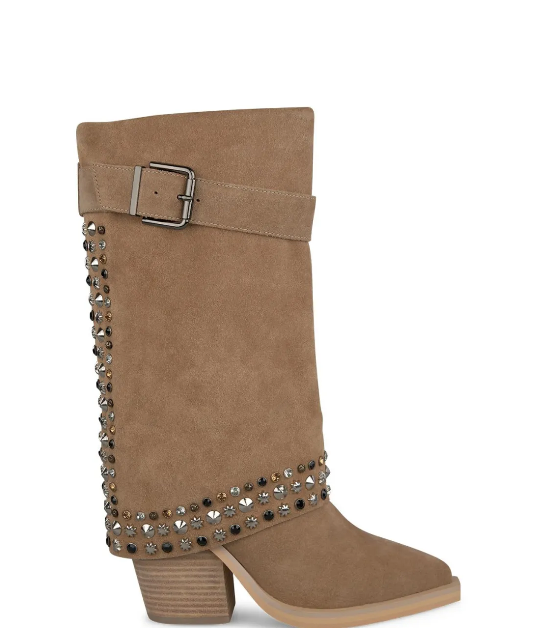 Alma en Pena Botas De Tacón|BOTA CON TACHUELAS Y HEBILLA