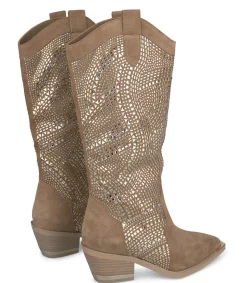 Alma en Pena Botas Planas|BOTA COWBOY CON PEDRERÍA