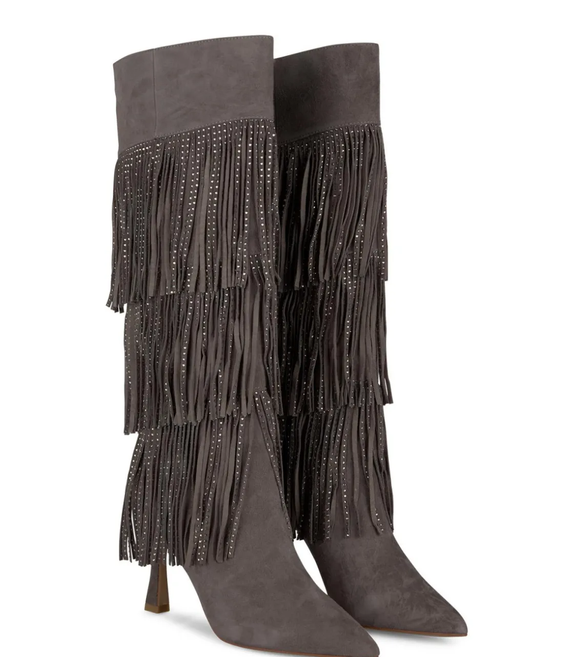 Alma en Pena Botas De Tacón|BOTA CUBIERTA CON FLECOS