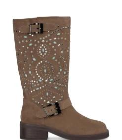 Alma en Pena Botas Planas|BOTA HEBILLAS CON TACHAS