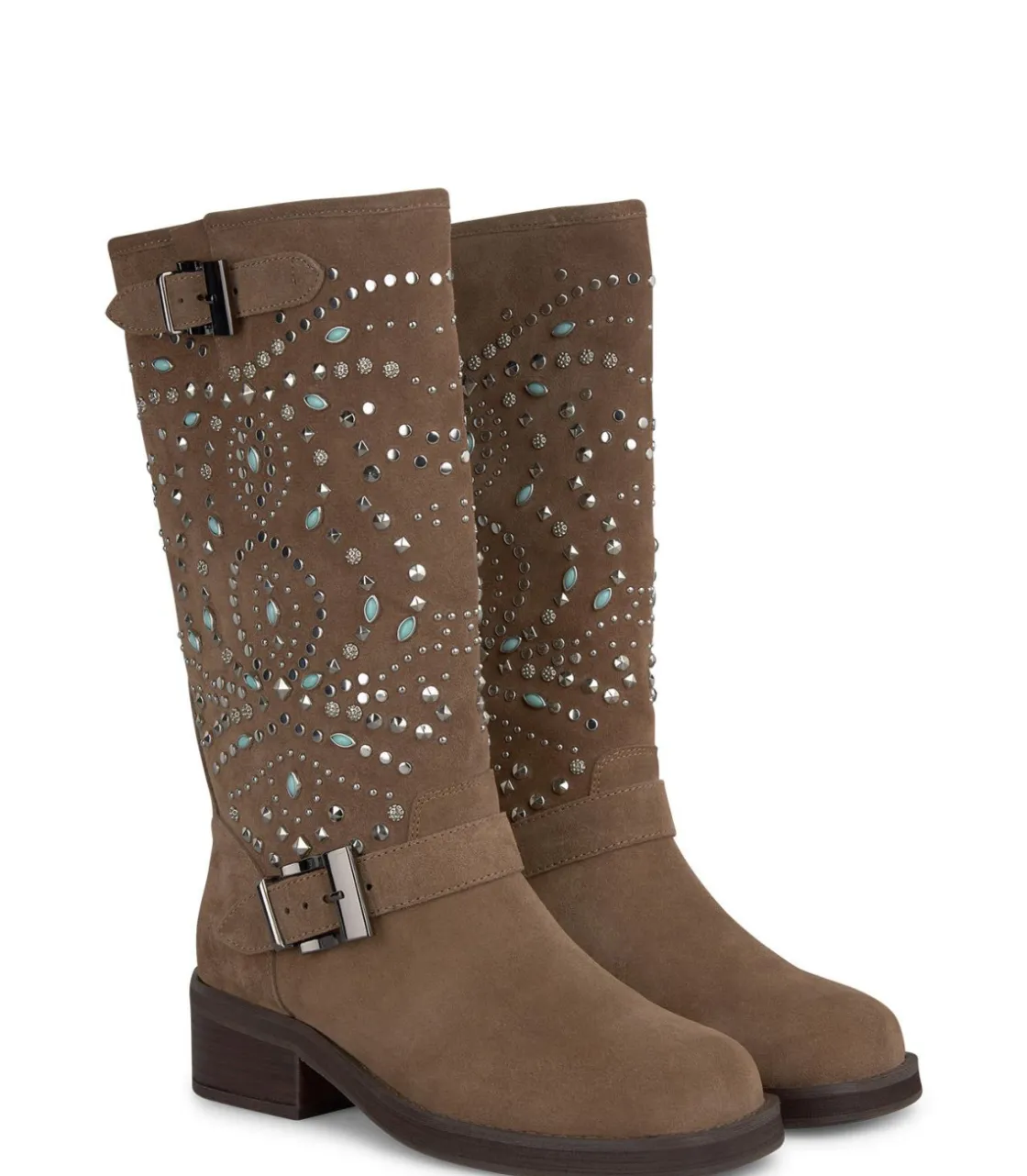 Alma en Pena Botas Planas|BOTA HEBILLAS CON TACHAS