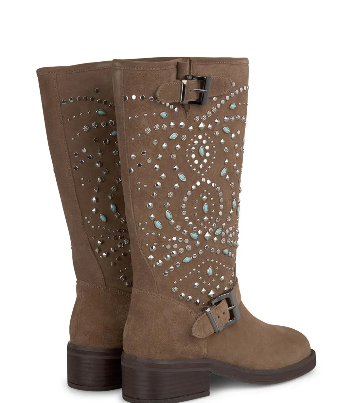 Alma en Pena Botas Planas|BOTA HEBILLAS CON TACHAS