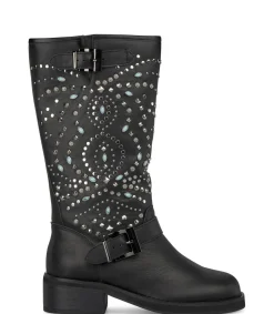 Alma en Pena Botas Planas|BOTA HEBILLAS CON TACHAS
