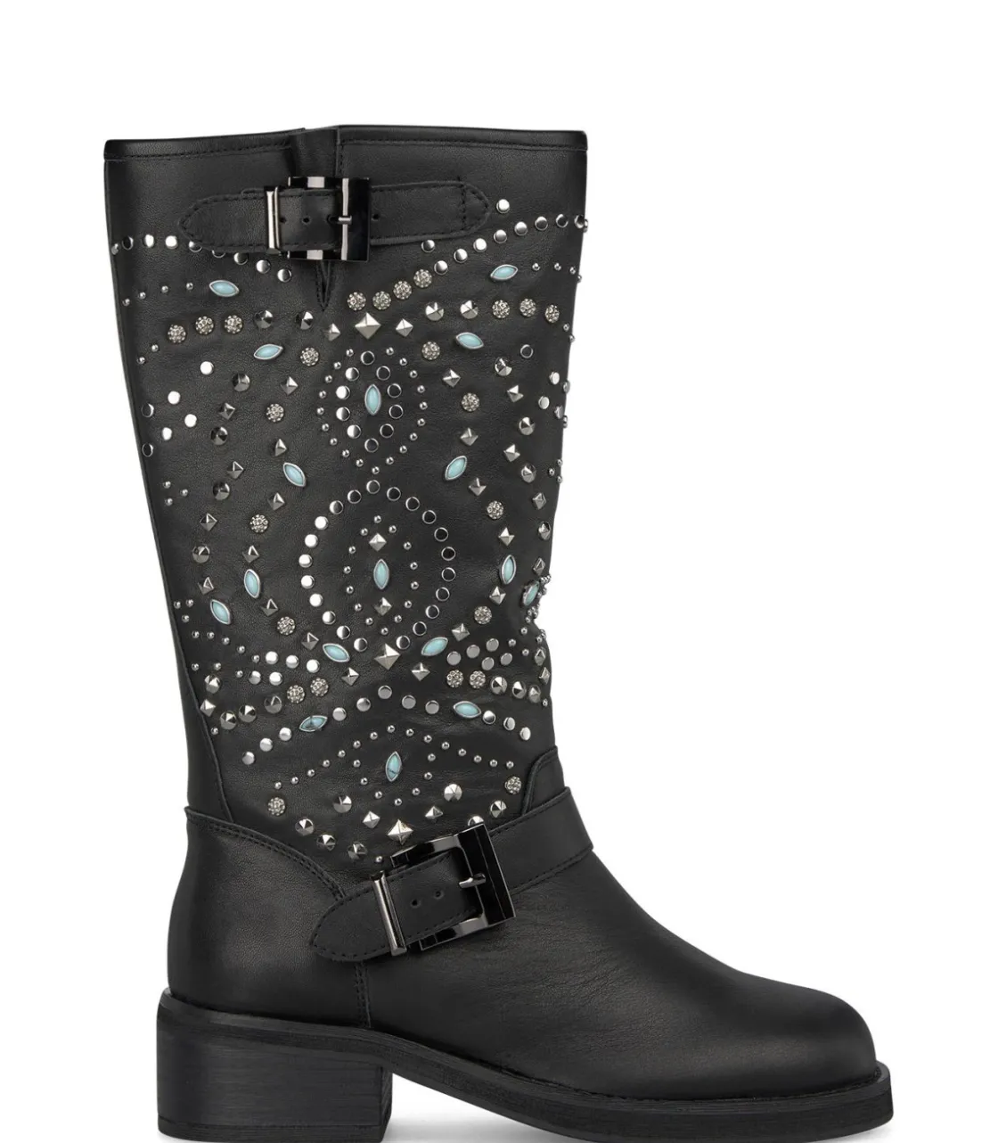 Alma en Pena Botas Planas|BOTA HEBILLAS CON TACHAS
