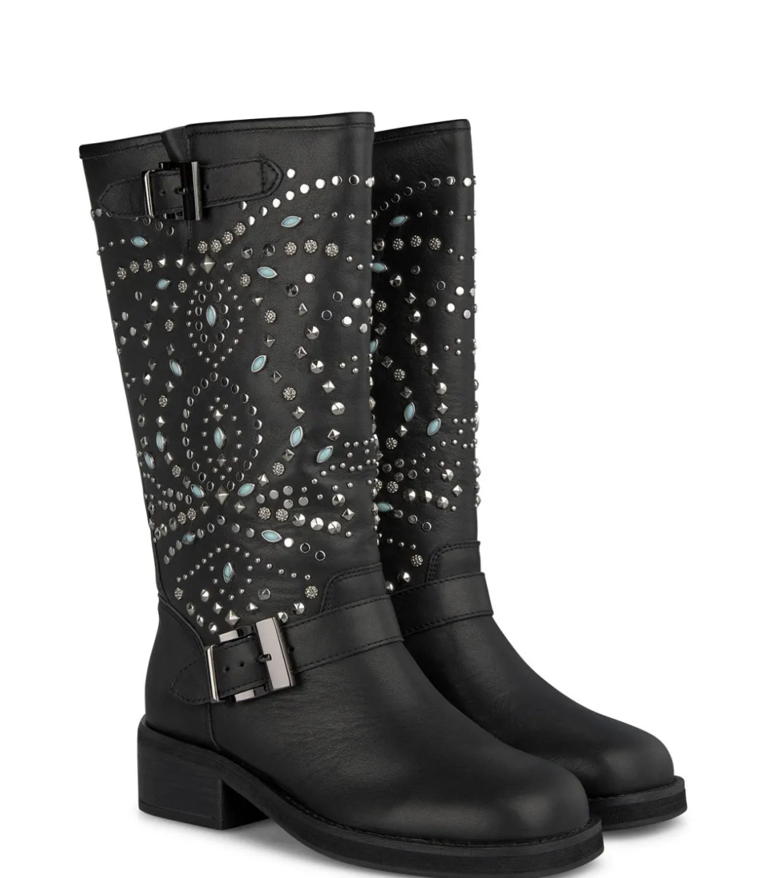 Alma en Pena Botas Planas|BOTA HEBILLAS CON TACHAS