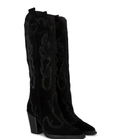 Alma en Pena Botas De Tacón|BOTA TACÓN PUNTERA AFILADA BRILLOS