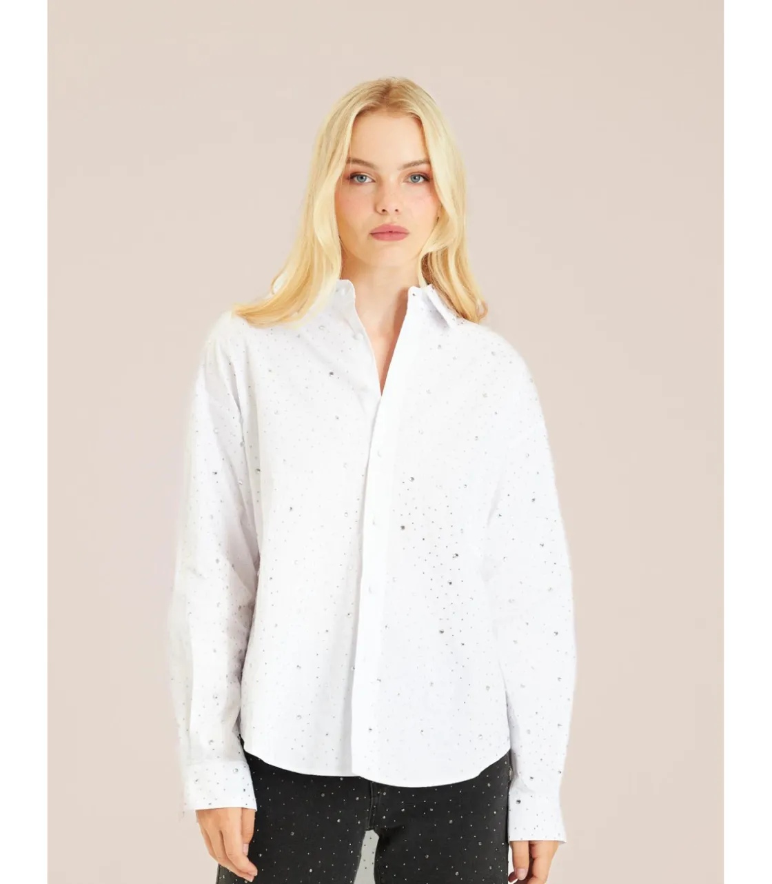 Alma en Pena Camisas|CAMISA CON DETALLES DE PEDRERÍA