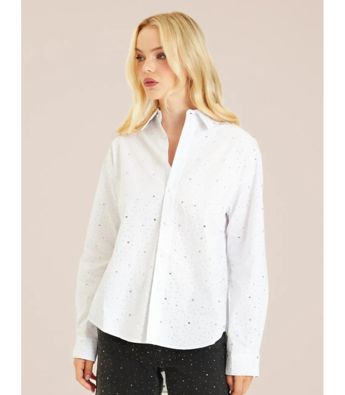 Alma en Pena Camisas|CAMISA CON DETALLES DE PEDRERÍA