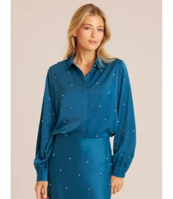 Alma en Pena Camisas|CAMISA SATINADA PEDRERÍA