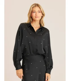 Alma en Pena Camisas|CAMISA SATINADA PEDRERÍA