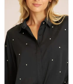 Alma en Pena Camisas|CAMISA SATINADA PEDRERÍA