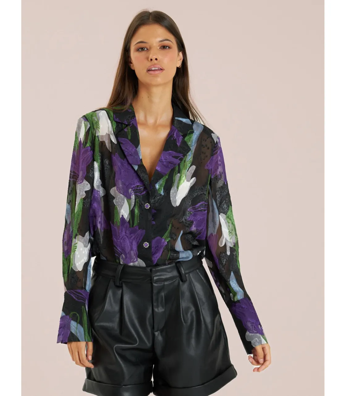 Alma en Pena Camisas|CAMISA SEMITRANSPARENTE
