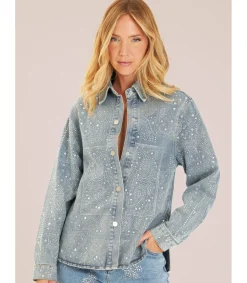Alma en Pena Camisas|CAMISA VAQUERA CON PEDRERÍA