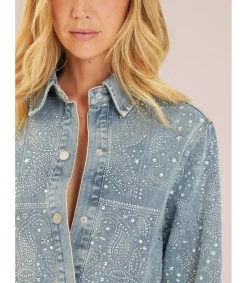 Alma en Pena Camisas|CAMISA VAQUERA CON PEDRERÍA