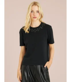 Alma en Pena Camisas|CAMISETA CON CUELLO PEDRERÍA