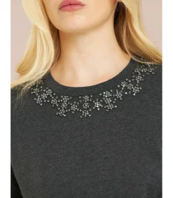 Alma en Pena Camisas|CAMISETA CON CUELLO PEDRERÍA