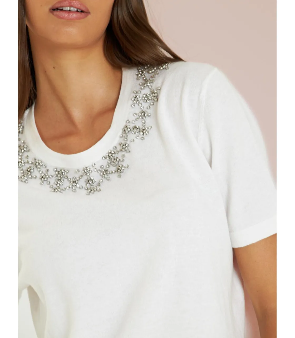 Alma en Pena Camisas|CAMISETA CON CUELLO PEDRERÍA