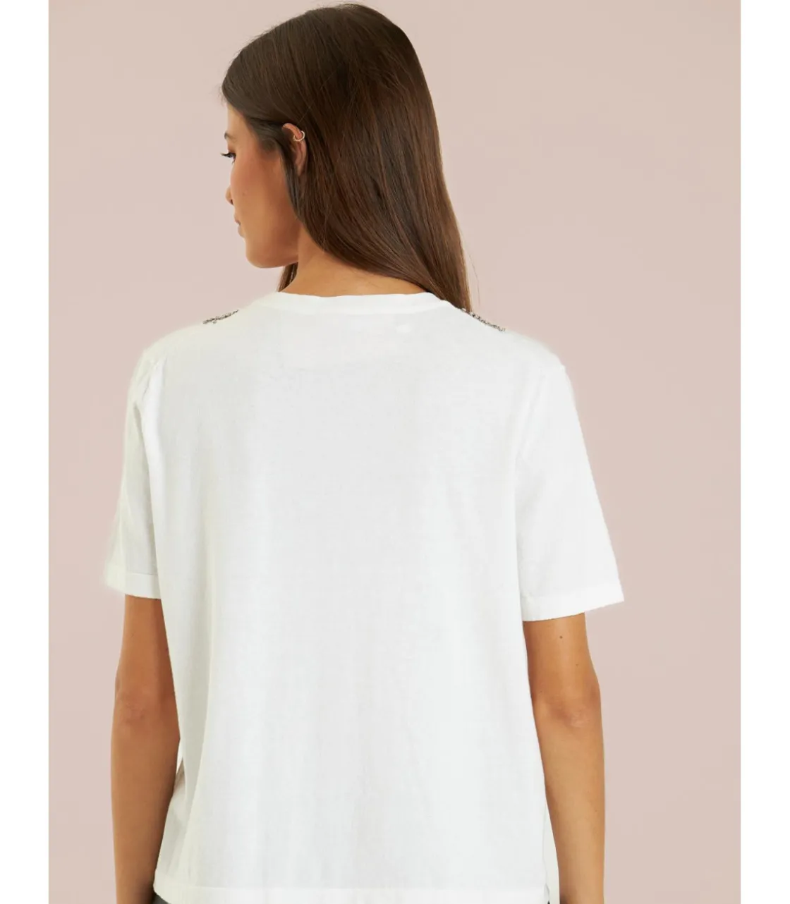 Alma en Pena Camisas|CAMISETA CON CUELLO PEDRERÍA