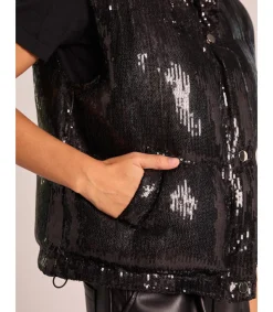 Alma en Pena Chaquetas|CHALECO ACOLCHADO LENTEJUELAS