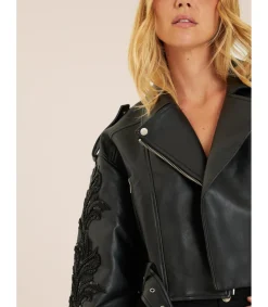 Alma en Pena Chaquetas|CHAQUETA BIKER PEDRERÍA