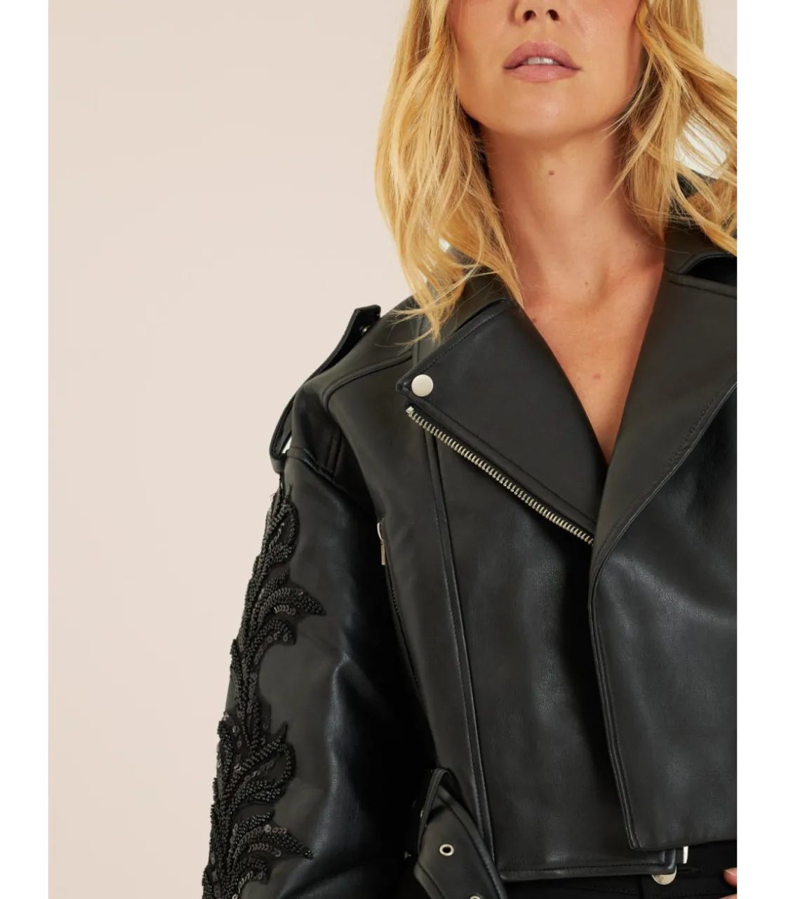 Alma en Pena Chaquetas|CHAQUETA BIKER PEDRERÍA