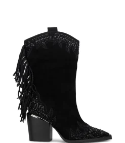 Alma en Pena Botas De Tacón|MEDIA BOTA BRILLANTE FLECOS