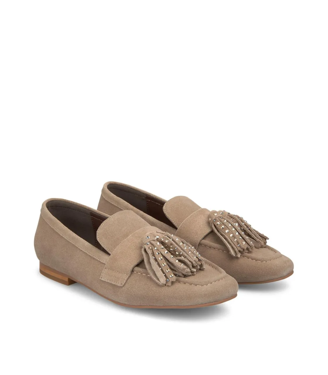 Alma en Pena Zapatos Planos|MOCASÍN BORLAS CON PEDRERÍA