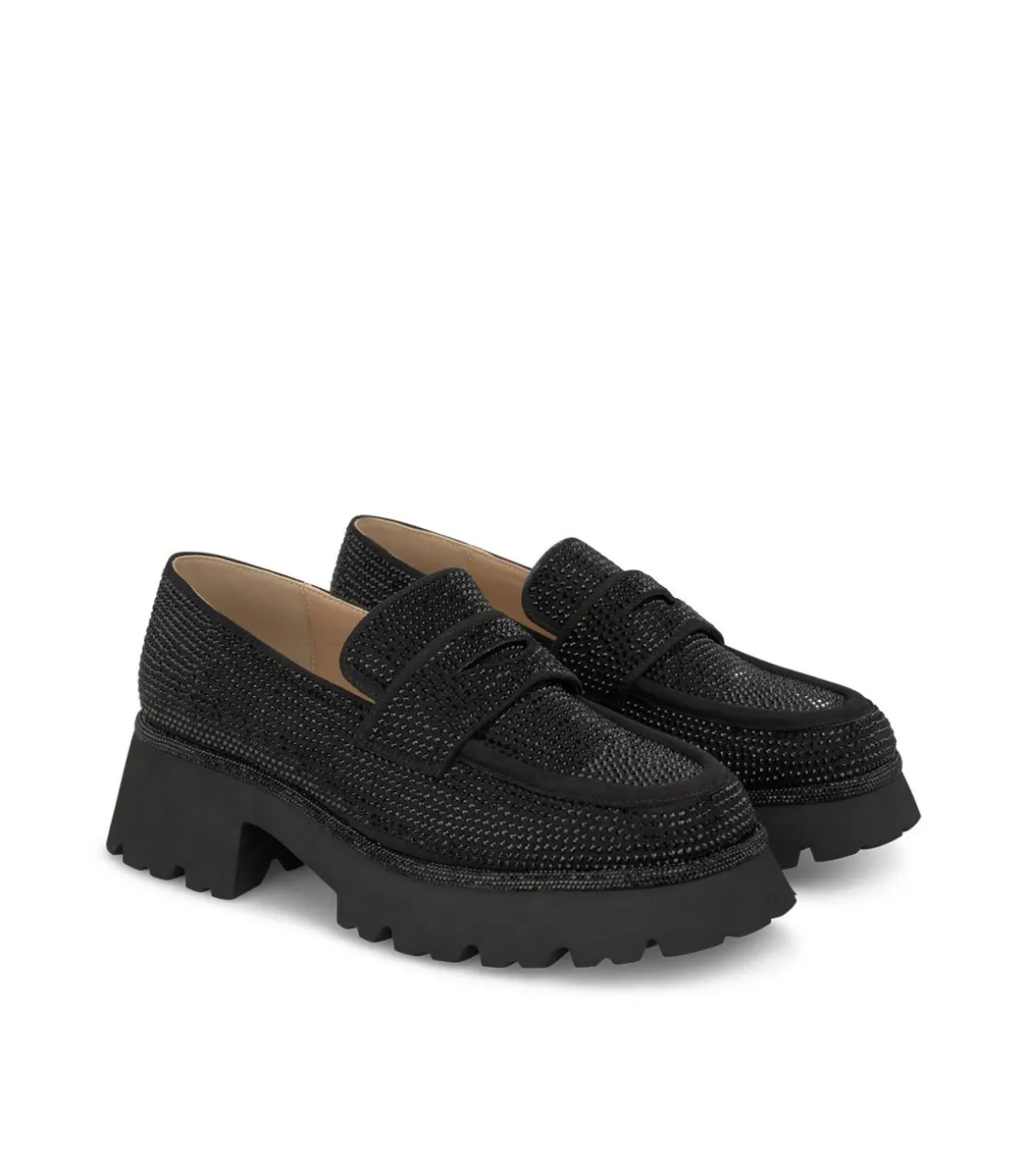 Alma en Pena Zapatos Planos|MOCASÍN BRILLANTE CON PLATAFORMA