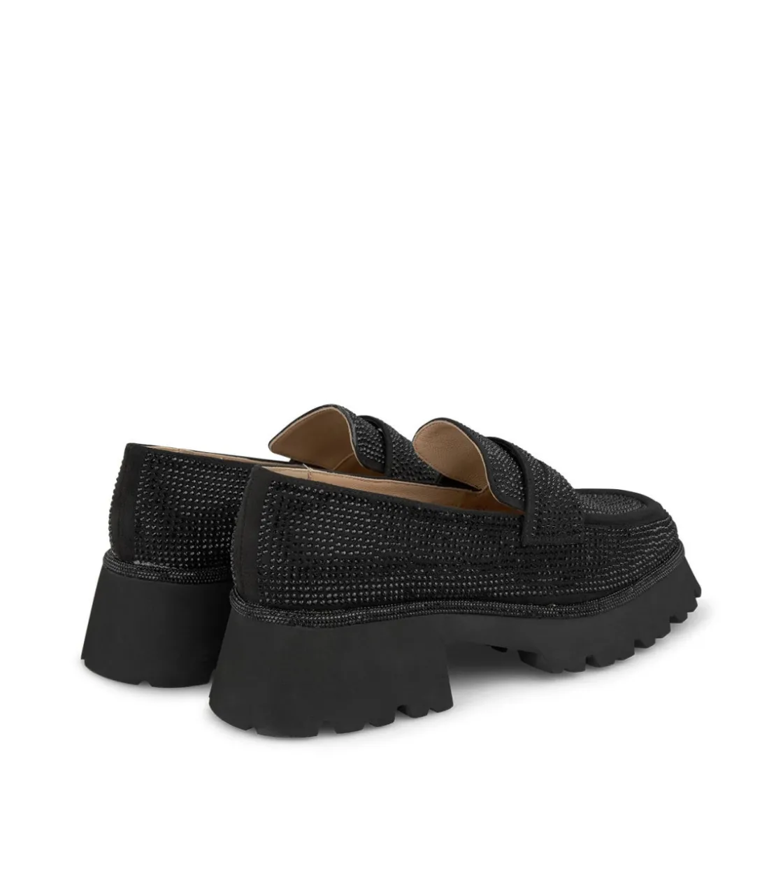 Alma en Pena Zapatos Planos|MOCASÍN BRILLANTE CON PLATAFORMA