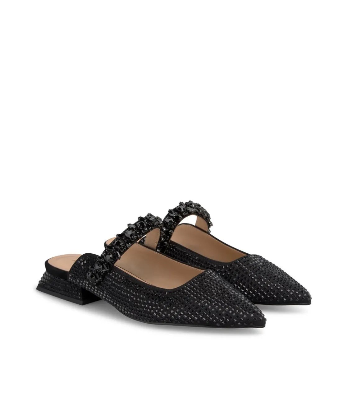 Alma en Pena Zapatos Planos|MULE CON PEDRERÍA