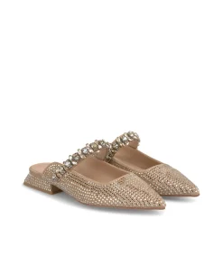 Alma en Pena Zapatos Planos|MULE CON PEDRERÍA