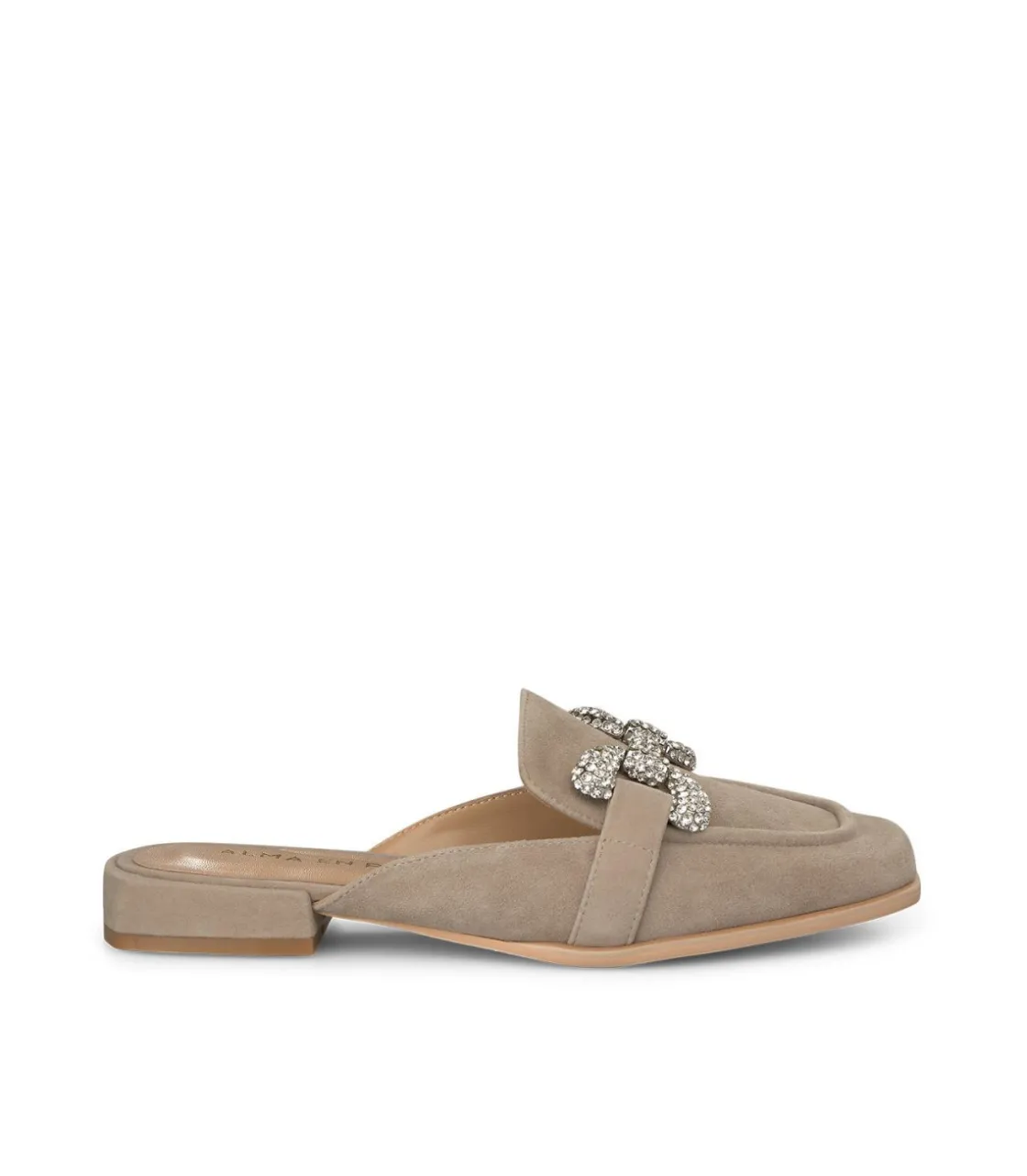 Alma en Pena Zapatos Planos|MULES CON HEBILLA DE STRASS