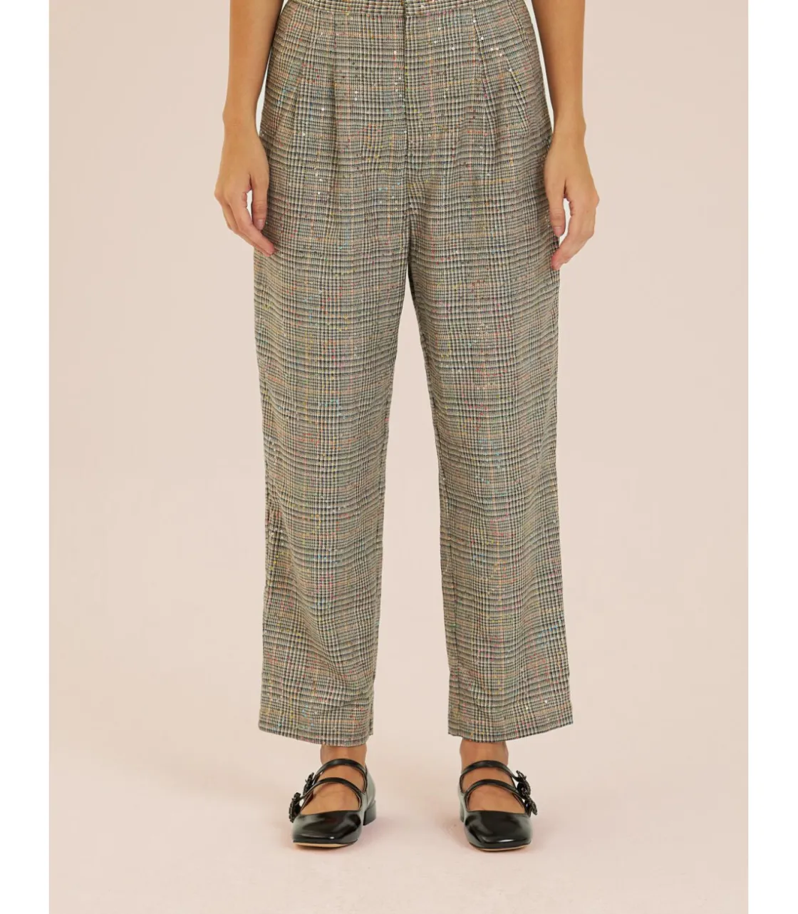 Alma en Pena Pantalones|PANTALÓN CUADROS CON LENTEJUELAS