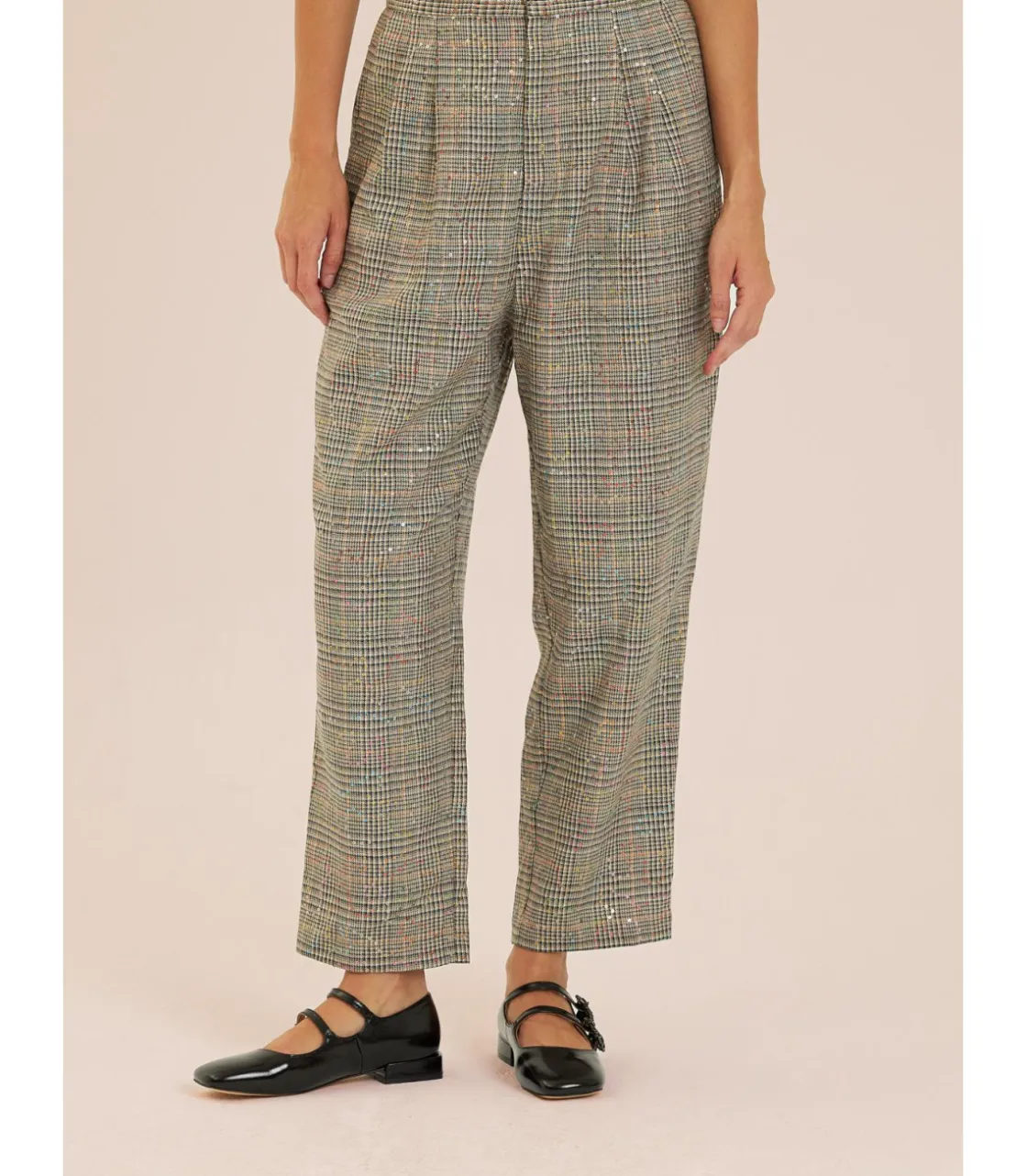 Alma en Pena Pantalones|PANTALÓN CUADROS CON LENTEJUELAS