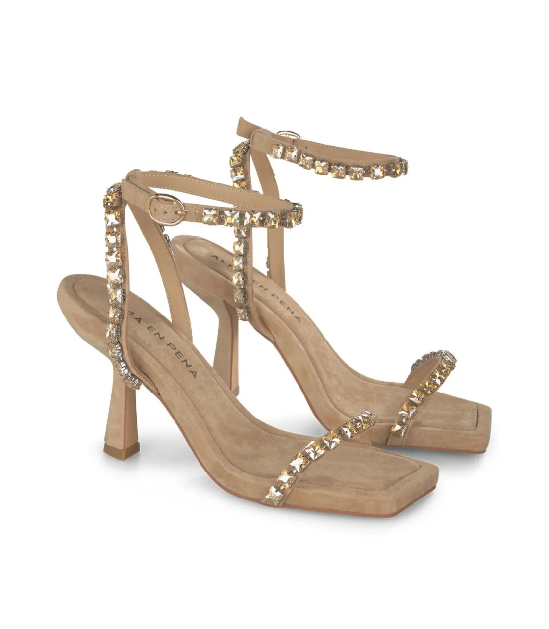 Alma en Pena Sandalias|SANDALIA CON TIRAS PEDRERÍA
